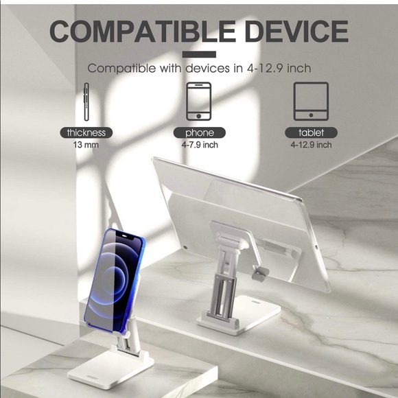 Adjustable Phone Stand, Foldable Phone Holder - Picture 4 of 5